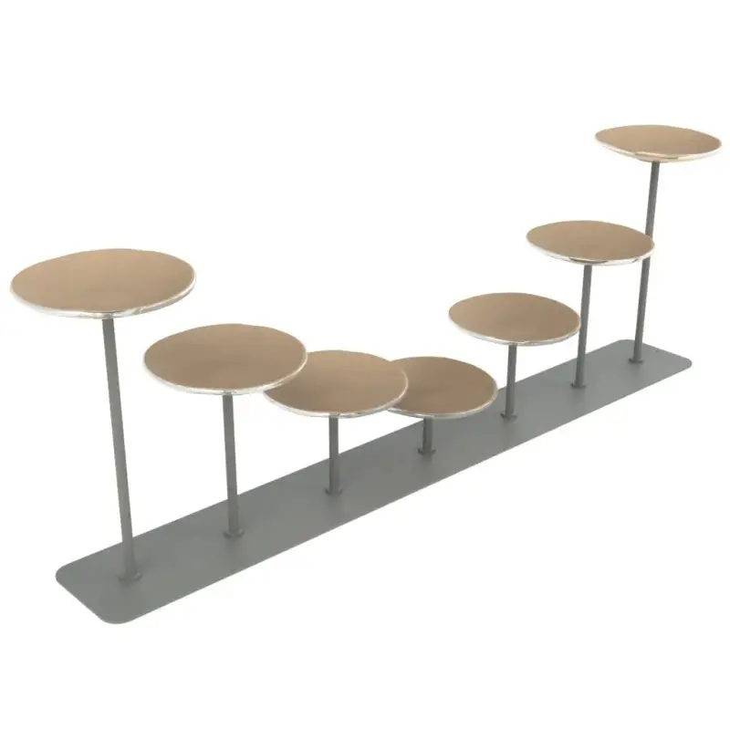 My Glass Studio Food Display Stand, Beige - Set of 2 - 91.3 x 12.0 x 28.6 cm