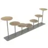 My Glass Studio Food Display Stand, Beige - Set of 2 - 91.3 x 12.0 x 28.6 cm