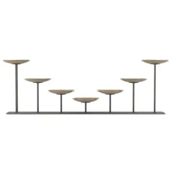My Glass Studio Food Display Stand, Beige - Set of 2 - 91.3 x 12.0 x 28.6 cm
