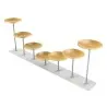 My Glass Studio Food Display Stand, Gold - Set of 2 - 91.3 x 12.0 x 28.6 cm