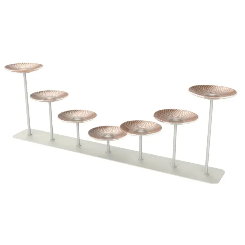 My Glass Studio Food Display Stand, Copper - Set of 2 - 91.3 x 12.0 x 28.6 cm