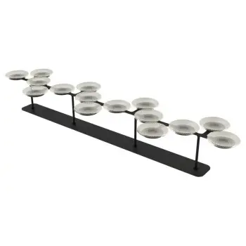 My Glass Studio Food Display Stand, Cream - Set of 2 - 101.5 x 22.5 x 12.6 cm