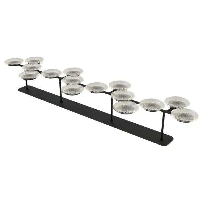 My Glass Studio Food Display Stand, Cream - Set of 2 - 101.5 x 22.5 x 12.6 cm