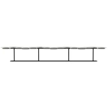 My Glass Studio Food Display Stand, Cream - Set of 2 - 101.5 x 22.5 x 12.6 cm