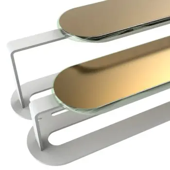 My Glass Studio Tiered Platter, Gold - Set of 2 - 51.3 x 11.6 x 7 cm