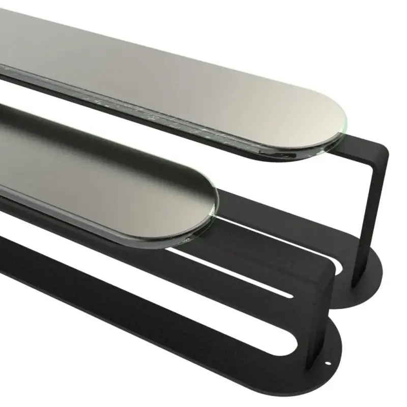 My Glass Studio Tiered Platter, Silver - Set of 2 - 51.3 x 11.6 x 7 cm