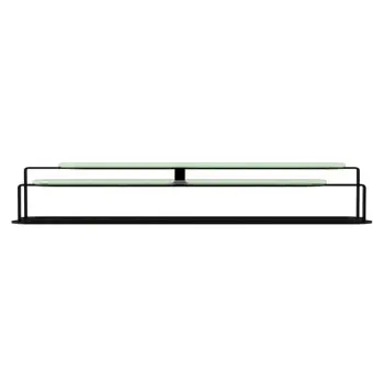 My Glass Studio Tiered Platter, Silver - Set of 2 - 51.3 x 11.6 x 7 cm