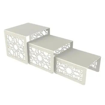 My Glass Studio Stars, Food Display Risers, White - Set of 2 - 57.0 x 22.0 x 18 cm