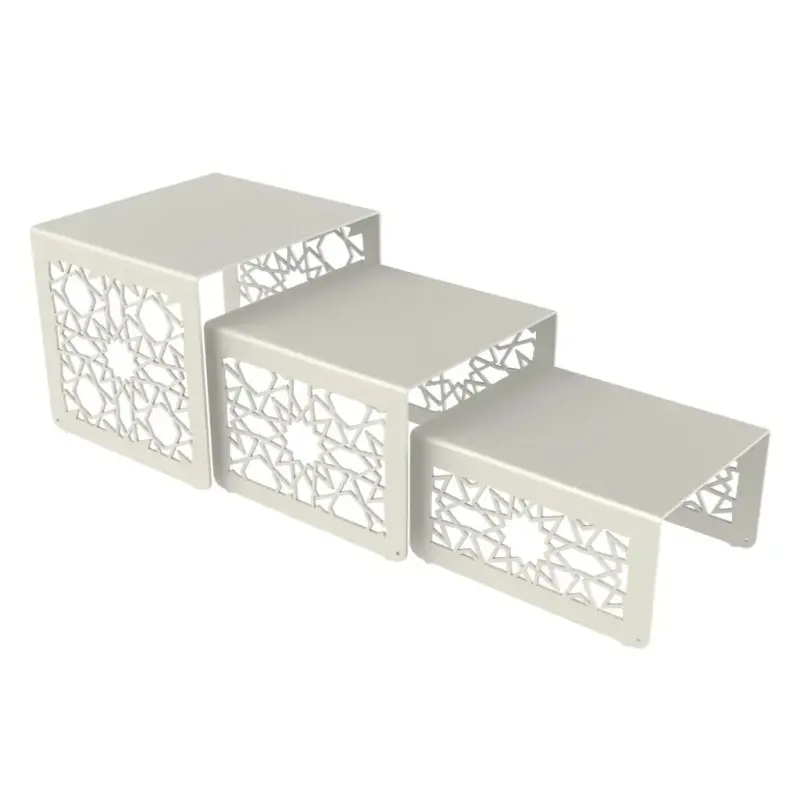 My Glass Studio Stars, Food Display Risers, White - Set of 2 - 57.0 x 22.0 x 18 cm