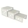 My Glass Studio Stars, Food Display Risers, White - Set of 2 - 57.0 x 22.0 x 18 cm