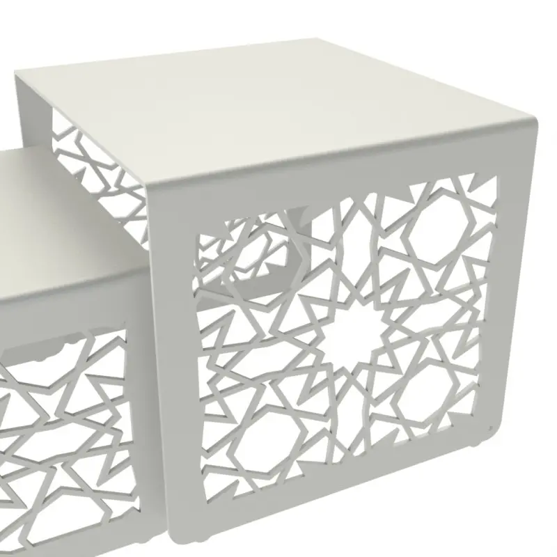 My Glass Studio Stars, Food Display Risers, White - Set of 2 - 57.0 x 22.0 x 18 cm