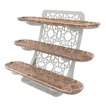 My Glass Studio Stars, Tiered Platter, Copper - Set of 2 - 53.0 x 30.0 x 40 cm