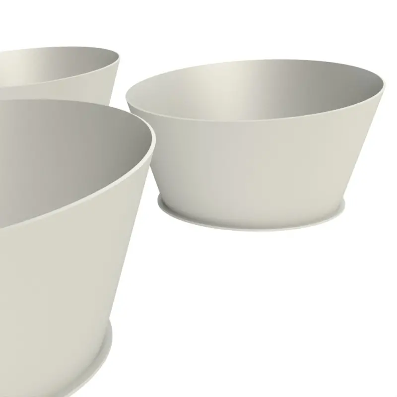 My Glass Studio Food Display Risers, Grey - Set of 2 - Dia: 64.0, H: 9 cm