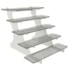 My Glass Studio Tiered Serving Platter, Grey - Set of 2 - 64.0 x 61.5 x 55 cm