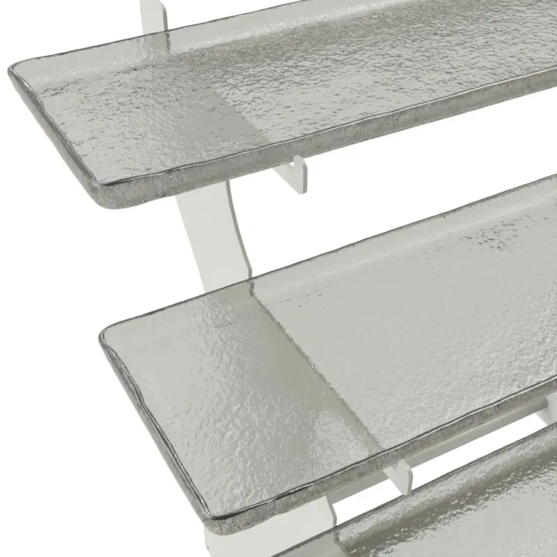My Glass Studio Tiered Serving Platter, Grey - Set of 2 - 64.0 x 61.5 x 55 cm