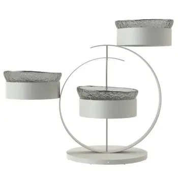 My Glass Studio Serving Bowl With Stand, Grey - 70.0 x 34.5 x 49 cm