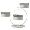 My Glass Studio Serving Bowl With Stand, Grey - 70.0 x 34.5 x 49 cm