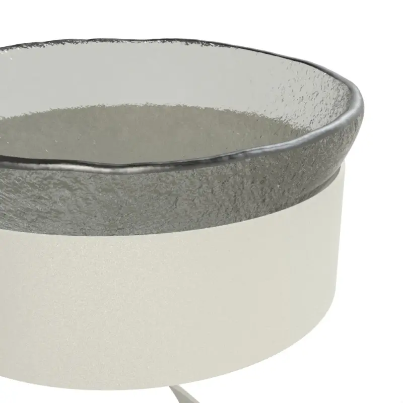 My Glass Studio Serving Bowl With Stand, Grey - 70.0 x 34.5 x 49 cm