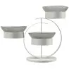 My Glass Studio Serving Bowl With Stand, Grey - 70.0 x 34.5 x 49.0 cm