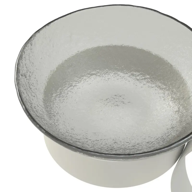 My Glass Studio Serving Bowl With Stand, Grey - 70.0 x 34.5 x 49.0 cm