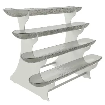 My Glass Studio Serving Bowl With Stand, Grey - Set of 2 - 61.0 x 45.0 x 49.0 cm