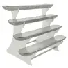 My Glass Studio Serving Bowl With Stand, Grey - Set of 2 - 61.0 x 45.0 x 49.0 cm