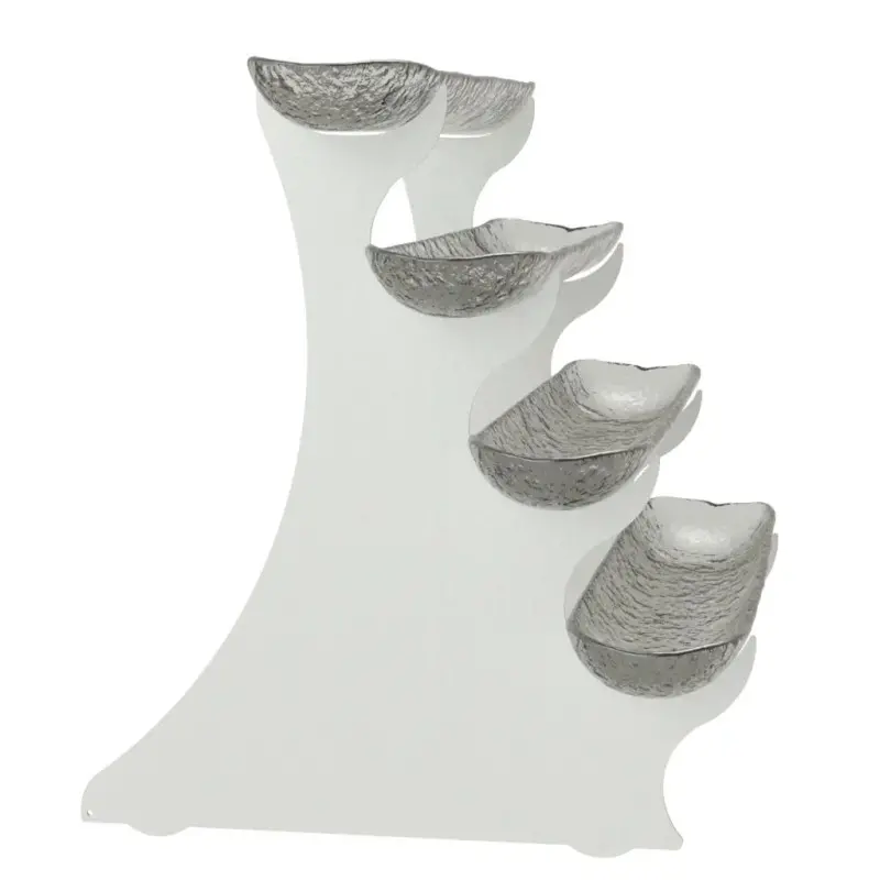 My Glass Studio Serving Bowl With Stand, Grey - Set of 2 - 61.0 x 45.0 x 49.0 cm