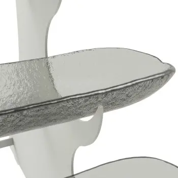 My Glass Studio Serving Bowl With Stand, Grey - Set of 2 - 61.0 x 45.0 x 49.0 cm