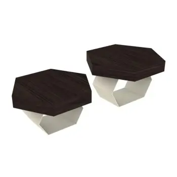 My Glass Studio Food Display Risers, Grey - Set of 2 - 55.0 x 26.0 x 17 cm