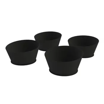 My Glass Studio Food Display Risers, Black - Set of 2 - Dia: 64 cm, H: 9 cm