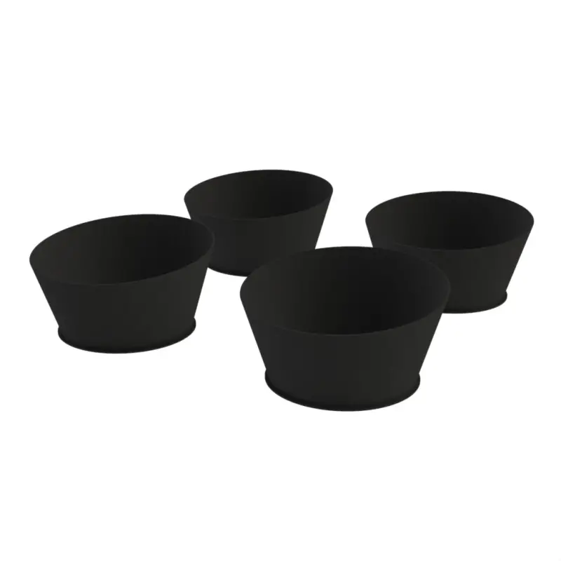 My Glass Studio Food Display Risers, Black - Set of 2 - Dia: 64 cm, H: 9 cm