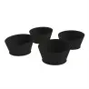 My Glass Studio Food Display Risers, Black - Set of 2 - Dia: 64 cm, H: 9 cm