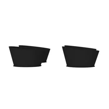 My Glass Studio Food Display Risers, Black - Set of 2 - Dia: 64 cm, H: 9 cm