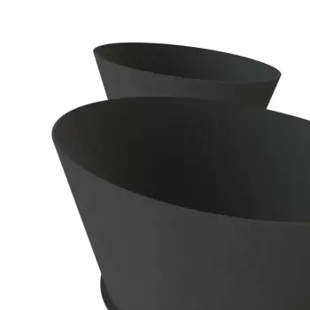 My Glass Studio Food Display Risers, Black - Set of 2 - Dia: 64 cm, H: 9 cm