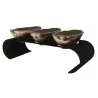 My Glass Studio Serving Bowl & Stand, Brown - Set of 4 - 39.0 x 17.0 x 10 cm