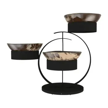 My Glass Studio Serving Bowl & Stand, Brown - 70.0 x 34.5 x 49.0 cm