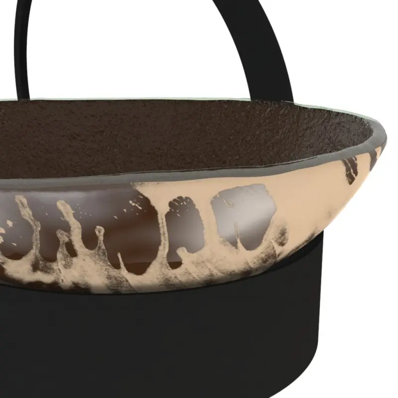 My Glass Studio Serving Bowl & Stand, Brown - 70.0 x 34.5 x 49.0 cm