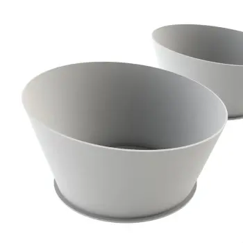My Glass Studio Food Display Risers, White - Set of 2 - Dia: 64 cm, H: 9 cm