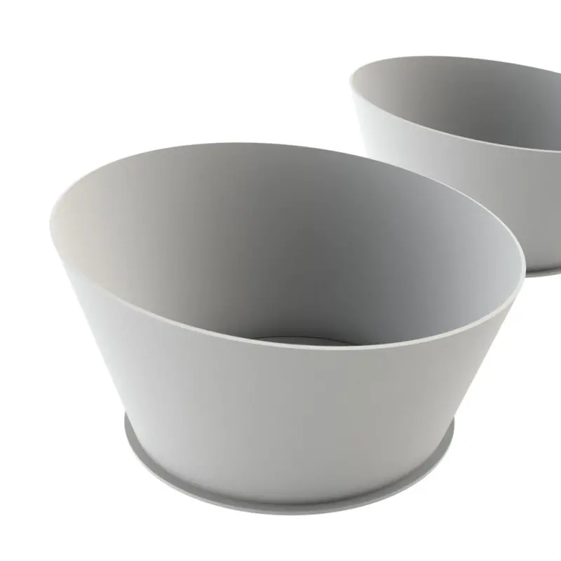 My Glass Studio Food Display Risers, White - Set of 2 - Dia: 64 cm, H: 9 cm
