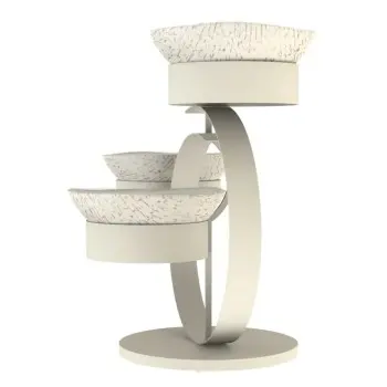 My Glass Studio Serving Bowl & Stand, Cream - 70.0 x 34.5 x 49.0 cm