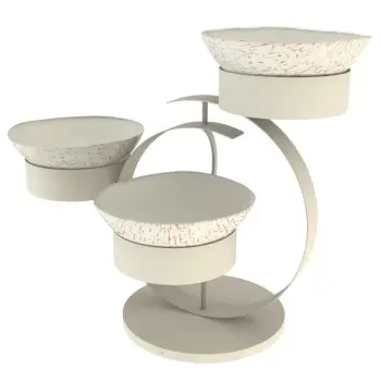 My Glass Studio Serving Bowl & Stand, Cream - 70.0 x 34.5 x 49.0 cm