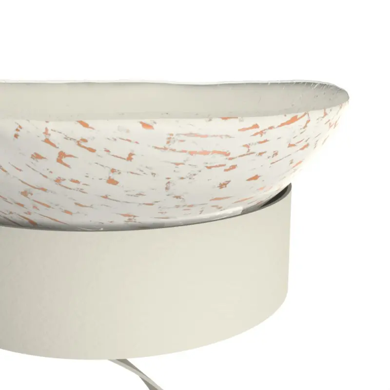 My Glass Studio Serving Bowl & Stand, Cream - 70.0 x 34.5 x 49.0 cm