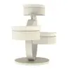 My Glass Studio Serving Bowl With Stand, Cream - 70.0 x 34.5 x 49 cm