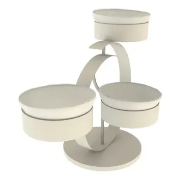 My Glass Studio Serving Bowl With Stand, Cream - 70.0 x 34.5 x 49 cm