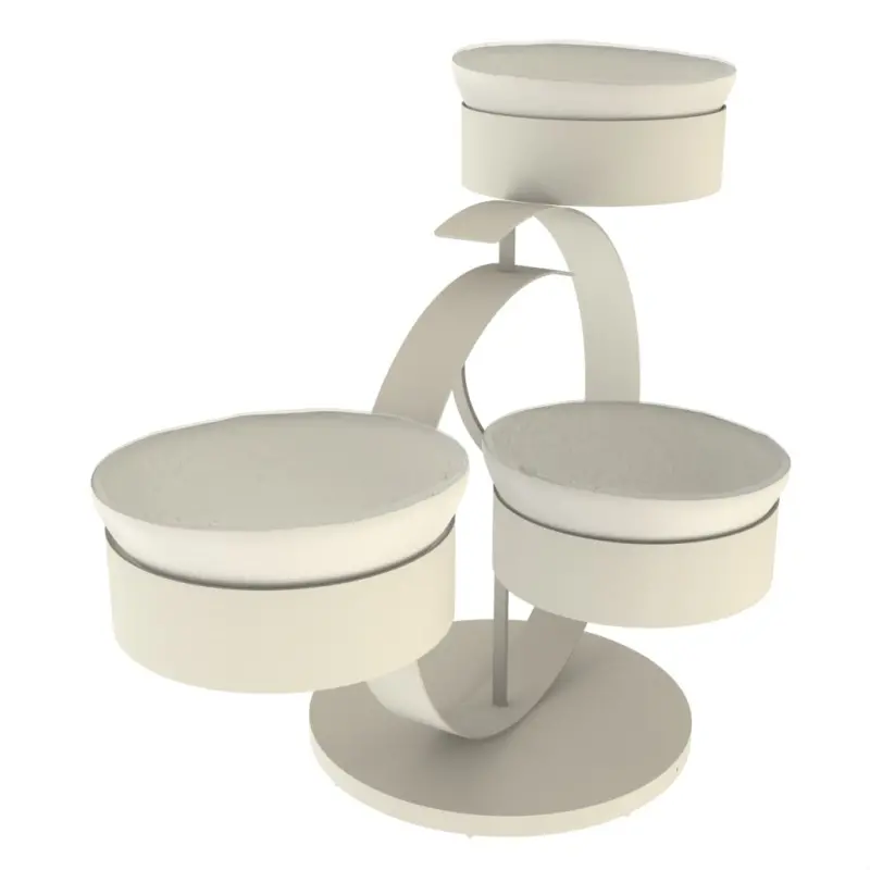 My Glass Studio Serving Bowl With Stand, Cream - 70.0 x 34.5 x 49 cm