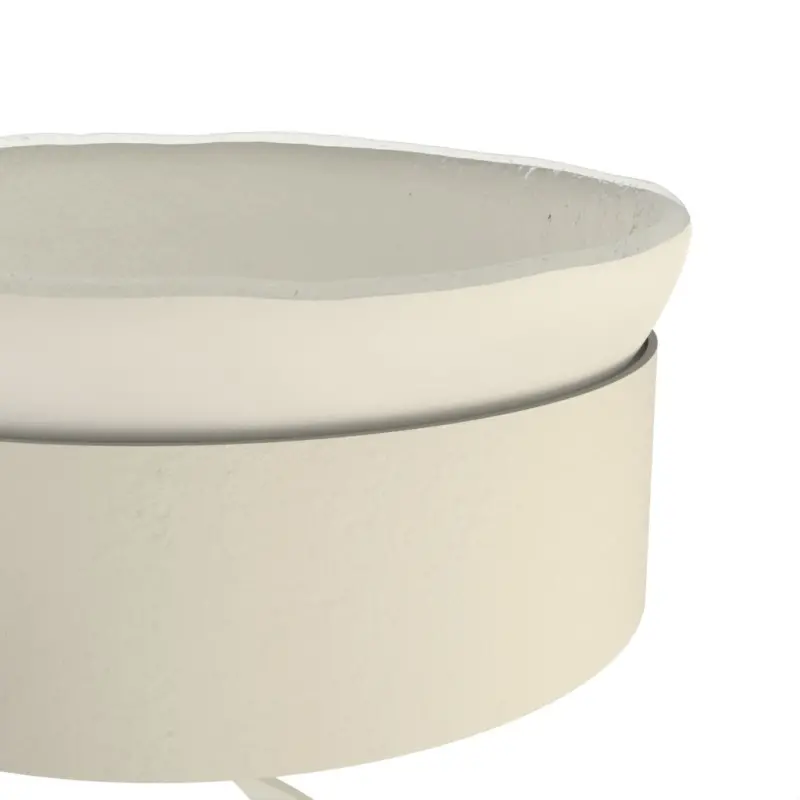 My Glass Studio Serving Bowl With Stand, Cream - 70.0 x 34.5 x 49 cm