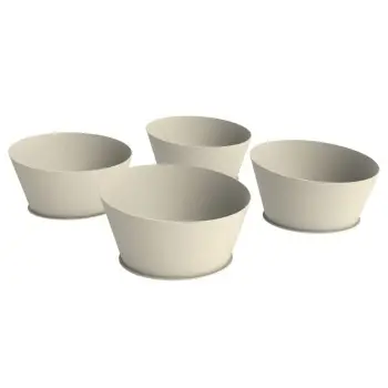 My Glass Studio Food Display Risers, Cream - Set of 2 - Dia: 64 cm, H: 9 cm