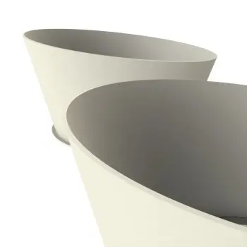 My Glass Studio Food Display Risers, Cream - Set of 2 - Dia: 64 cm, H: 9 cm