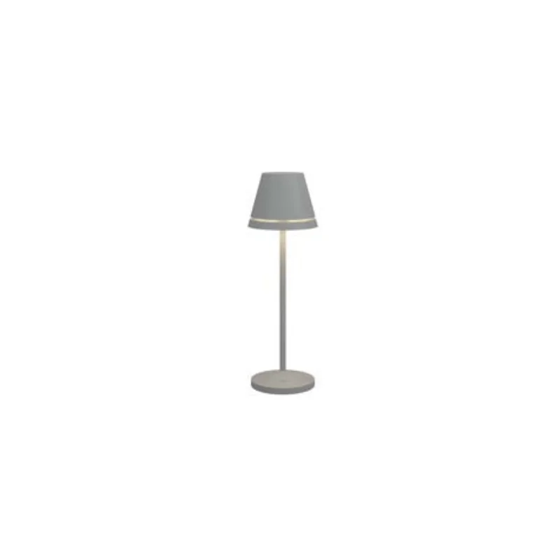 Venezia Collection Gray Cordless Lamp - 2.5 in Dia x 10 in H - 1.9 watt