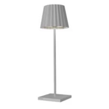 Troll Collection Nano Gray Cordless Lamp - 2.4 in Dia x 8.3 in H